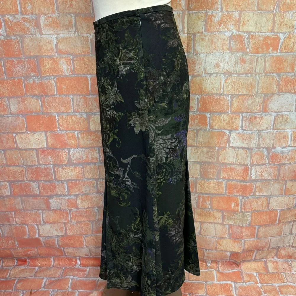 Jones Wear Plus‎ Size Floral Georgette Midi Skirt